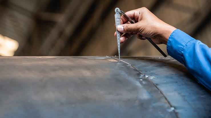 Welding Inspection Services Pakistan by CEAF TECH inspecting welded structures using advanced non-destructive testing methods.