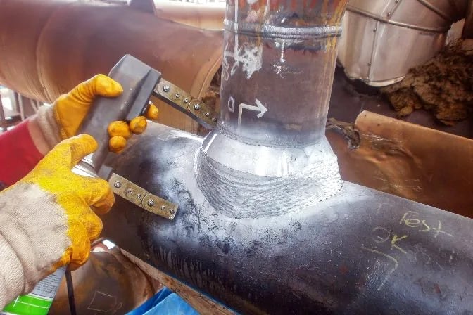 Fabrication Inspection in Lahore by CEAF TECH inspecting structural steel, welds, and fabricated industrial equipment.