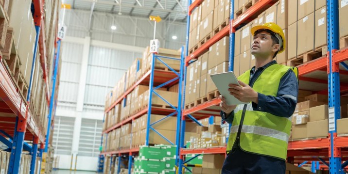Storage Rack Inspection Lahore by CEAF TECH inspecting warehouse pallet racking for structural safety and compliance.